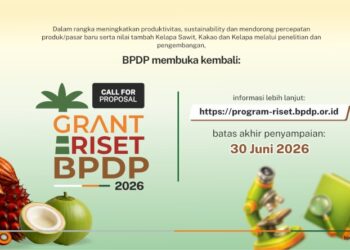 BPDP Buka Grant Riset 2026, Dorong Inovasi Sektor Perkebunan